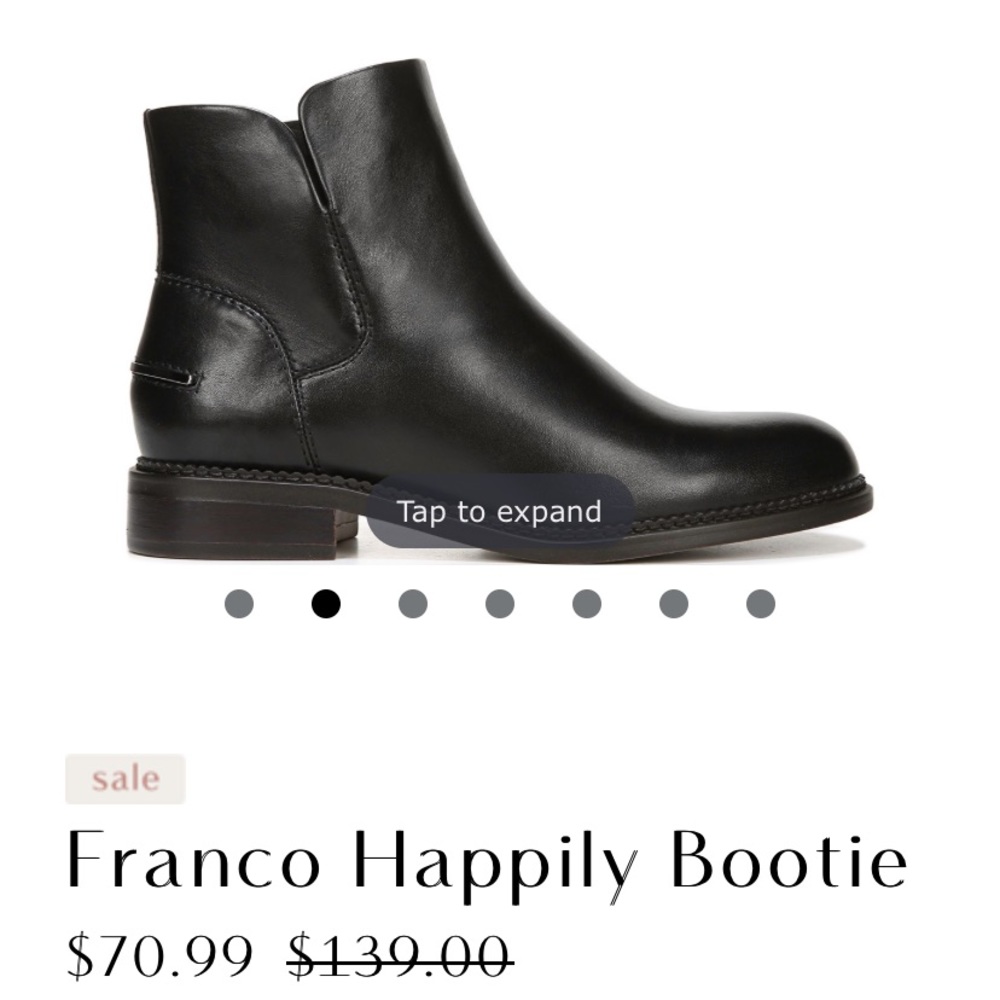 Franco Sarto black leather booties EUC